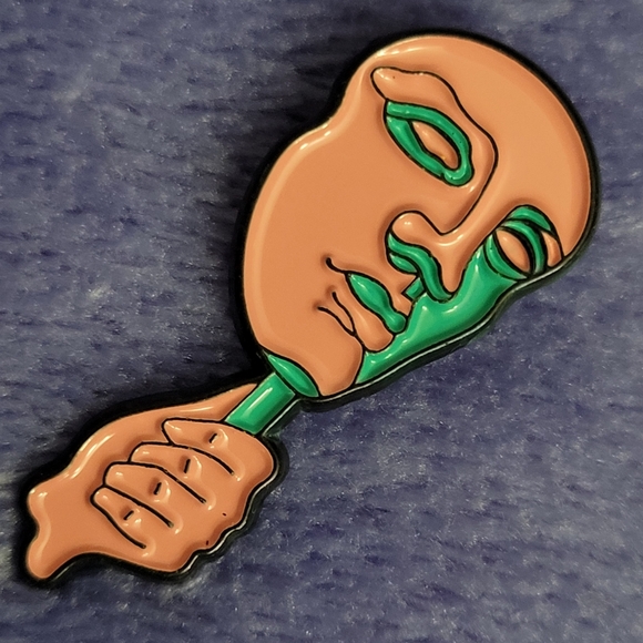 Pop Art Dramatic Mask Enamel Pin - Picture 7 of 10